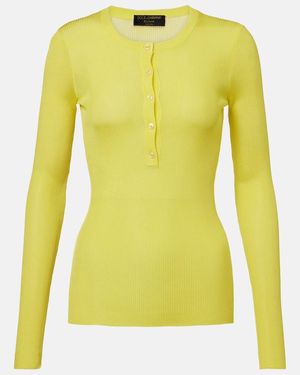 Dolce & Gabbana Ribbed-Knit Jumper - Yellow