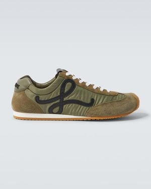 Loewe Sneakers Ballet Runner 2.0 Mit Veloursleder - Grün