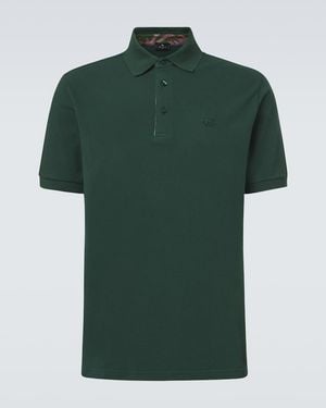 Etro Pegaso Cotton Pique Polo Shirt - Green