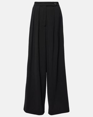 Dries Van Noten Pleated Wool-Blend Trousers - Black