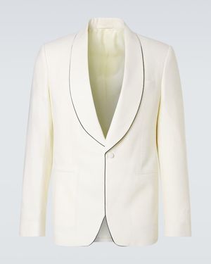Lardini Wool Tuxedo Jacket - White