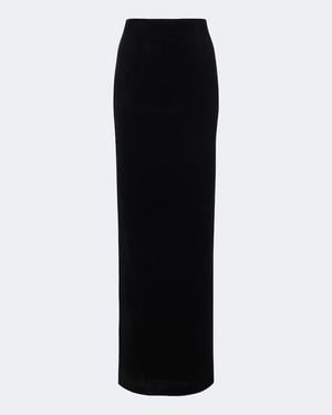 Roland Mouret Velvet Maxi Skirt - Black