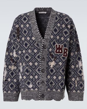 Wales Bonner Oversize-Cardigan Sibling Aus Wolle - Schwarz