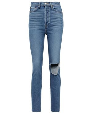 RE/DONE 90S Ultra High-Rise Skinny Jeans - Blue