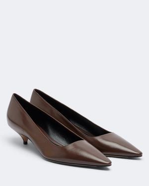 The Row Liisa Leather Pumps - Brown