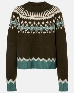 Alanui Pullover Sweet Winter Aus Schurwolle - Grün