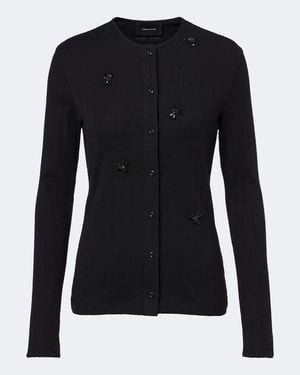 Simone Rocha Cardigan En Coton A Ornements - Noir