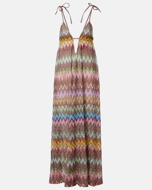 Missoni Zigzag Lame Beach Dress - White