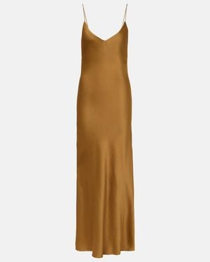 Blazé Milano Manipur Satin Slip Dress - Natural