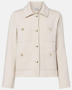 Max Mara Max Mara Armonioso Cotton-Blend Jersey Jacket - Natural