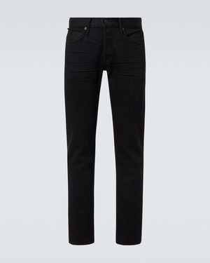 Tom Ford Logo Straight Jeans - Black