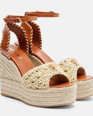 Versace Espadrille-Sandalen Medusa - Braun