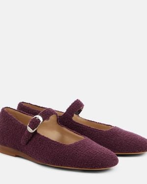 Le Monde Beryl Boucle Mary Jane Flats - Purple