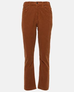 Agolde Gerade Hose Riley Aus Cord - Braun