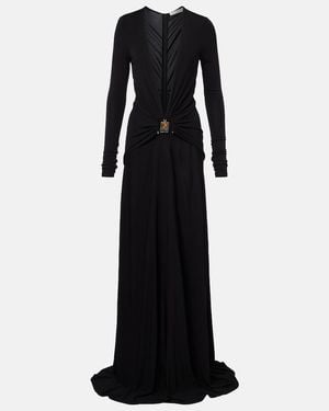 Christopher Esber Bezel Quartz Embellished Maxi Dress - Black