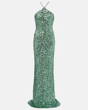 The Sei Sequined Gown - Green