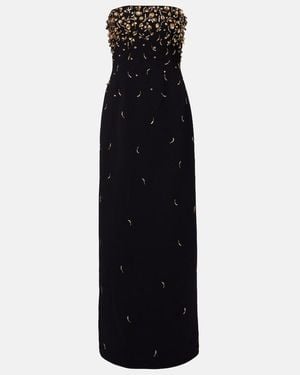 Jonathan Simkhai Reign Embellished Crepe Bustier Gown - Black