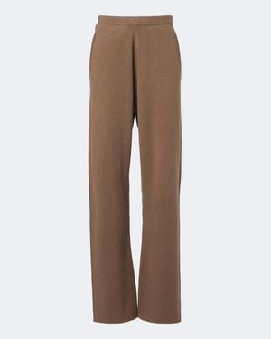 Extreme Cashmere N°479 Runaway Cashmere-Blend Wide-Leg Trousers - Brown