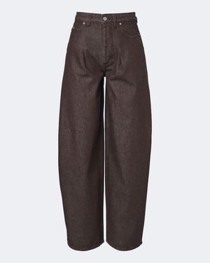 Jacquemus Ovalo Barrel-Leg Jeans - Brown