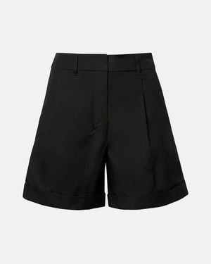 Max Mara Cotton Poplin Shorts - Black