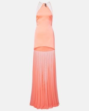 David Koma Sheer Gown - Pink