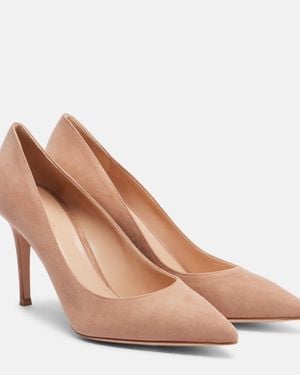 Gianvito Rossi Gianvito 85 Suede Pumps - Brown