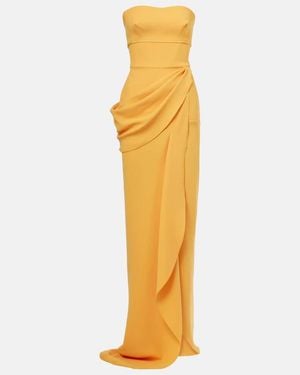 Maticevski Marlene Draped Bustier Gown - Yellow