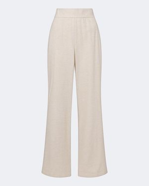 Eleventy Wool And Cashmere Wide-Leg Pants - White