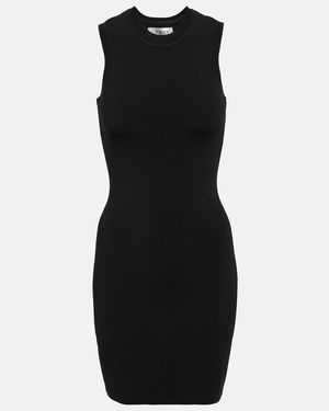 Victoria Beckham Vb Bodycon Knit Minidress - Black