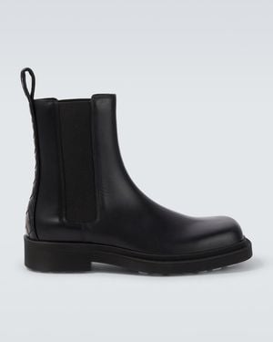 Bottega Veneta Ben Leather Chelsea Boots - Black