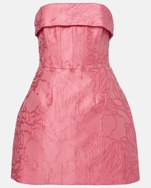 Rebecca Vallance Petra Strapless Satin Minidress - Pink