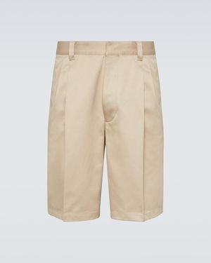Prada Bermudashorts Aus Baumwolle - Natur