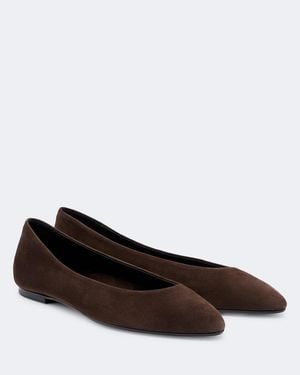 Aeyde Ballerinas Ellie Aus Veloursleder - Braun
