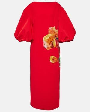 Safiyaa Amira Embroidered Floral Midi Dress