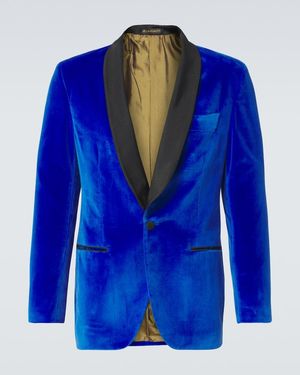Rubinacci Blazer De Terciopelo De Algodon - Azul