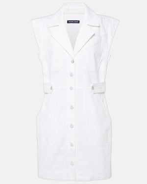 Veronica Beard Jax Denim Shirt Dress - White