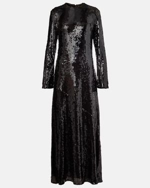 ROTATE BIRGER CHRISTENSEN Sequined Maxi Dress - Black
