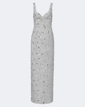 Jonathan Simkhai Viella Sequined Tweed Gown - White
