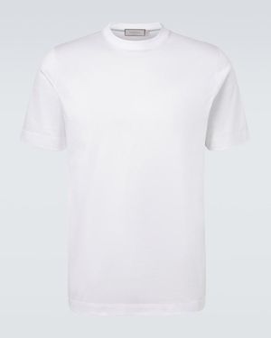 Canali T-Shirt Aus Baumwolle - Weiß