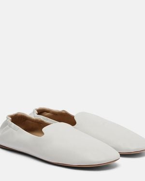 The Row Slip-Ons Casa Aus Leder - Weiß