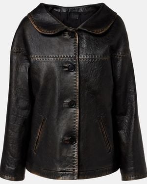 Prada Leather Jacket - Black