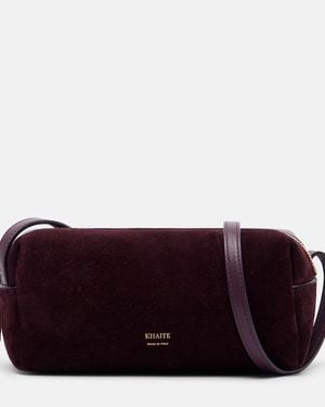 KHAITE Kye Mini Suede Crossbody Bag - Purple