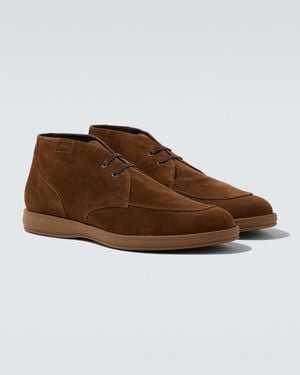 Brioni Journey Suede Desert Boots - Brown