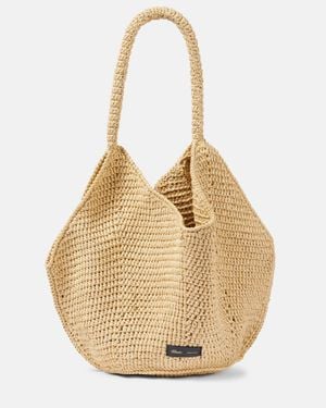 KHAITE Lotus Medium Raffia Tote Bag - Natural