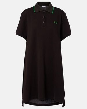 Loewe Double L Cotton Polo Pique Dress - Black
