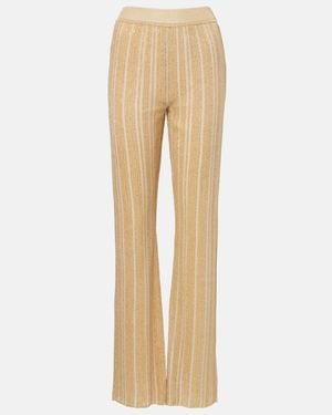 Missoni Zig Zag Lame Straight Trousers - Natural