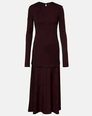 Jil Sander Jersey Maxi Dress - Purple