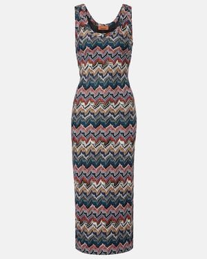 Missoni Zigzag Lame Midi Dress - Multicolour