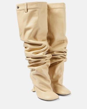 Loewe Toy Leather Over-The-Knee Boots - Natural
