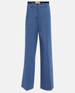 AYA MUSE Ule Low-rise Denim Pants - Blue